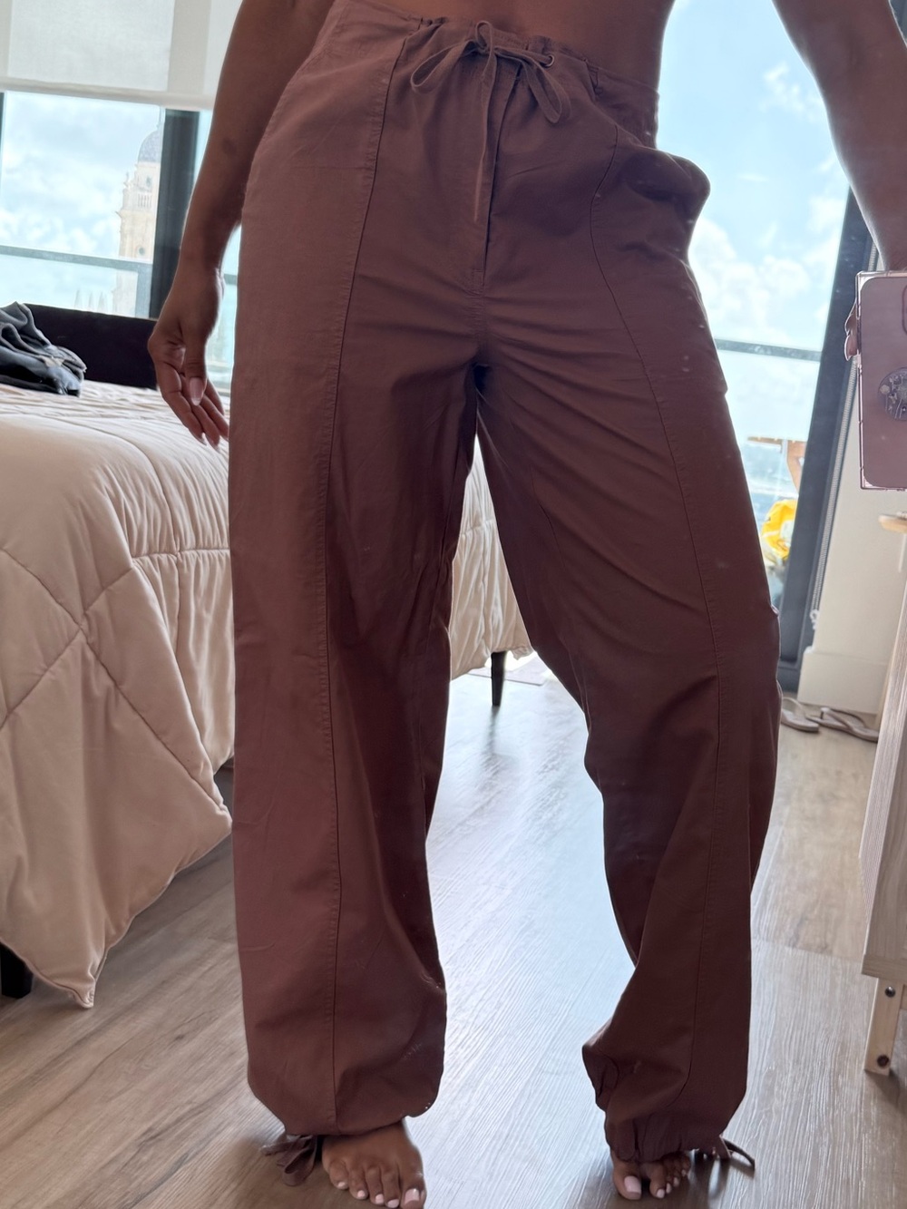 BP Brown Drawstring Casual womens Pants FROM NORDSTROM TAGS REMOVED NEVER WORN